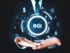 Digital graphic representing ITAD ROI with futuristic technology visuals